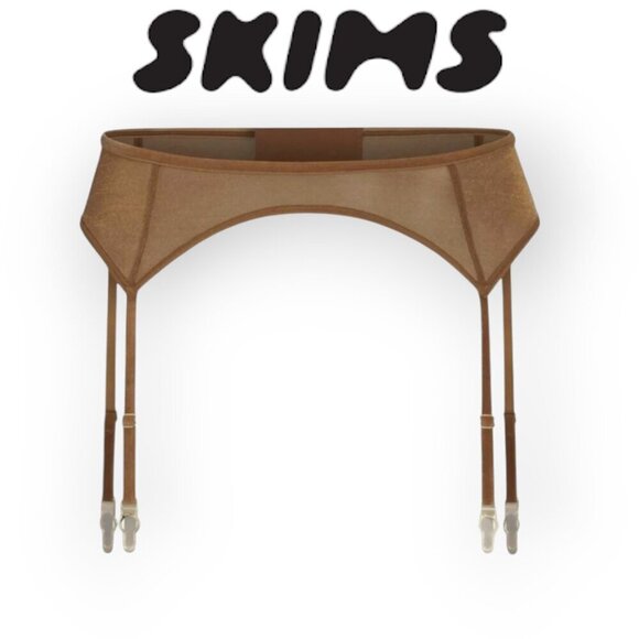 SKIMS Glissenette Garter Belt Chai Small NWOT sexy - Picture 9 of 10